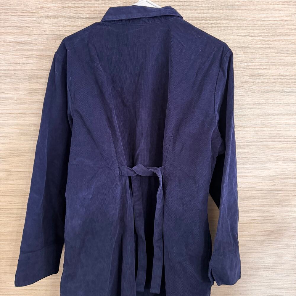 The Vermont Country Store Pintuck Cotton Corduroy Dress Navy XLP NWT - Picture 7 of 7